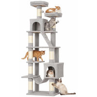 Produktbild von RPSTrading Kratzbaum für 1 bis 3 Katzen mit Höhle und Leiter 204 cm