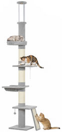 RPSTrading Kratzbaum für Katzen mit 5 Etagen und Sisalstämmen höhenverstellbar 230 bis 260 cm – Bild 1 von 1