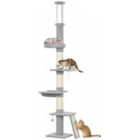 Produktbild von RPSTrading Kratzbaum für Katzen mit 5 Etagen und Sisalstämmen höhenverstellbar 230 bis 260 cm
