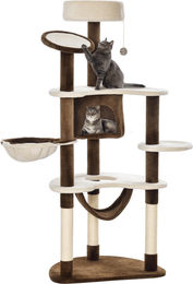RPSTrading Kratzbaum für Katzen mit Hängematte und Katzenhöhle mehrstufig Braun 65 x 50 x 153 cm – Bild 1 von 1