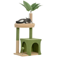 Produktbild von RPSTrading Kratzbaum für Katzen mit Katzenhöhle, Katzenbett, Juteseil und 2 Spielbällen, 98 cm
