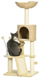 RPSTrading Kratzbaum für Katzen mit Katzenhöhle, Liegeplattform und Spielball, 45x40x116cm – Bild 1 von 1