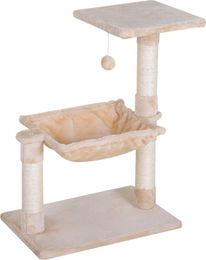 RPSTrading Kratzbaum für Katzen mit Sisalsäule, Plattform, Hängematte und Plüschball in Beige 70 cm – Bild 1 von 1