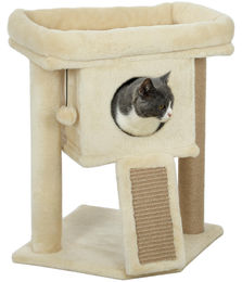 RPSTrading Kratzbaum mit Jute-Kratzmatte und Katzenhaus in Beige 40x40x57cm für Katzen – Bild 1 von 1