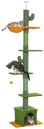 RPSTrading Kratzbaum mit verstellbarer Hängematte in Grün für Katzen 230-275 cm – Bild 1 von 1
