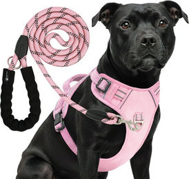 RS Pets Hundegeschirr und Leinen Set für Hunde in Pink Rosa aus wasserabweisendem Oxford-Gewebe und atmungsaktivem Netzgewebe – Bild 1 von 2