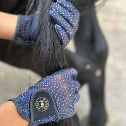 Produktbild von RSL Juno Kinder Reithandschuhe Blau Silber Größe 6