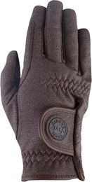 RSL Reithandschuhe Georgia Unisex aus Kunstleder in Braun – Bild 1 von 2