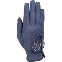 Produktbild von RSL Riders Touch Reithandschuhe mit Glitzersteinen aus Kunstleder Blau Taille 6,5