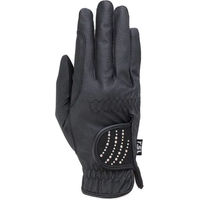 Produktbild von RSL Riders Touch Reithandschuhe mit Glitzersteinen aus Kunstleder Schwarz Unisex Taille 8,5