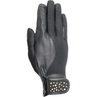 Produktbild von RSL Riders Touch Tokio Reithandschuhe aus Ziegenleder für Damen in Schwarz-Gold Größe L