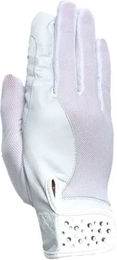 RSL Riders Touch Tokio Reithandschuhe aus Ziegenleder für Damen in Weiß Silber XL – Bild 1 von 2