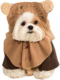 Produktbild von Rubie's Star Wars Ewok Hundekostüm aus Plüsch in Braun Größe L