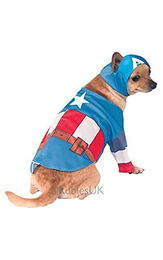 Rubies Captain America Hundekostüm Blau Polyester Größe XL – Bild 1 von 3