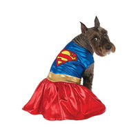 Produktbild von Rubies DC Comics Supergirl Haustierkostüm Kleid für Hunde und Katzen Größe M - 1 Stk.