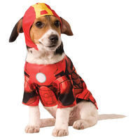 Produktbild von Rubies Iron Man Hundekostüm aus Polyester in Rot, Größe S