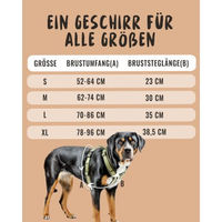 Produktbild von Rudelkönig Bella Hundegeschirr gepolstertes Sicherheitsgeschirr aus Neopren Grün Größe L für große Hunde