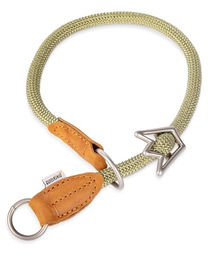 Rudelkönig Erziehungshalsband Emma aus Nylon wasserabweisend für mittelgroße Hunde in Grün oder Beige - 45 cm – Bild 1 von 8