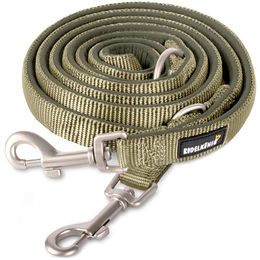 Rudelkönig Führleine Bella Hundeleine aus Neopren wasserabweisend 230cm Grün oder Beige - 2,3 m – Bild 1 von 8