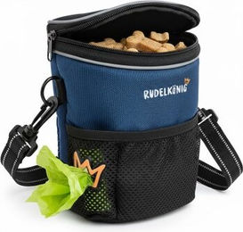 Rudelkönig Futterbeutel für Hunde mit Kotbeutelspender aus Polyester in Blau – Bild 1 von 9