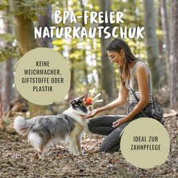 Rudelkönig Hundeball aus Naturkautschuk Orange für Hunde Adult – Bild 1 von 8