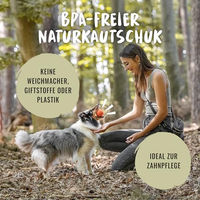 Produktbild von Rudelkönig Hundeball aus Naturkautschuk Orange für Hunde Adult