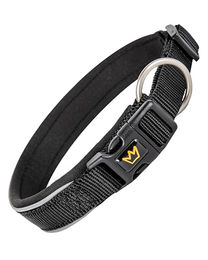 Rudelkönig Hundehalsband Paola Reflektierend aus Nylon Schwarz - 1 Stk. – Bild 1 von 5