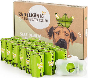 Rudelkönig Hundekotbeutel aus recyceltem Kunststoff Grün 300 Stück – Bild 1 von 6