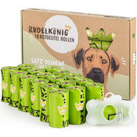 Produktbild von Rudelkönig Hundekotbeutel aus recyceltem Kunststoff Grün 300 Stück