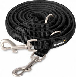 Rudelkönig Hundeleine Bella gepolsterte Führleine aus Nylon in Schwarz 2,30m - 2,3 m – Bild 1 von 8