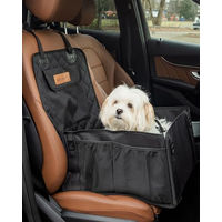 Produktbild von Rudelkönig Hundesitz für das Auto Wasserabweisender Autositz aus Polyester für kleine Hunde in Schwarz