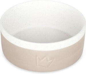 Rudelkönig Keramik Futternapf für Hunde rutschfest 900ml beige weiß - 900 ml – Bild 1 von 10