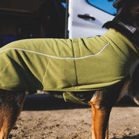 Produktbild von Ruffwear Climate Changer Hundeweste aus Fleece in Rosa Grün Größe XS