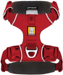Ruffwear Front Range Harness Hundebrustgeschirr für erwachsene Hunde in Türkis und Rot mit Aluminium-Elementen – Bild 1 von 3