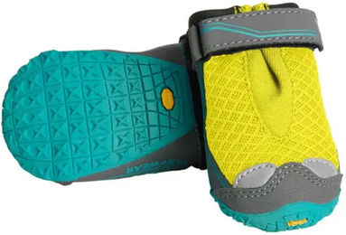 Produktbild von Ruffwear Grip Trex Hundeschuhe in Grün und Gelb