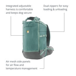 Ruffwear Hitch Hiker Hundetrage für Welpen XS River Rock Green – Bild 1 von 7