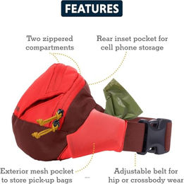 Ruffwear Home Trail Hip Pack Futterbeutel und Hüfttasche für Hunde Rot – Bild 1 von 4