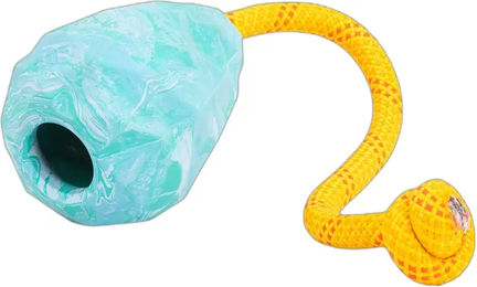 Produktbild von Ruffwear Huck-a-Cone Wurfspielzeug aus Gummi in Blau oder Türkis für Hunde