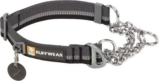 Produktbild von Ruffwear Hundehalsband Chain Reaction aus Edelstahl in Grau oder Schwarz