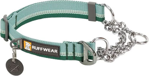 Produktbild von Ruffwear Hundehalsband Chain Reaction aus Edelstahl in Grün