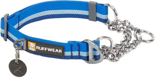 Produktbild von Ruffwear Hundehalsband Chain Reaction Blau aus Edelstahl