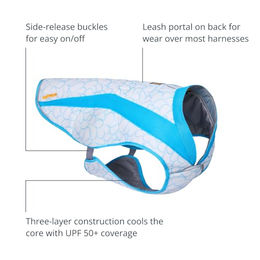 Ruffwear Kühlweste Swamp Cooler Vest für Hunde Biolumin Blue XL – Bild 1 von 6