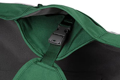Ruffwear Overcoat Fuse 2-in-1 Hundemantel und Geschirr mit Fleece-Fütterung wasserdicht Grün XS – Bild 1 von 9