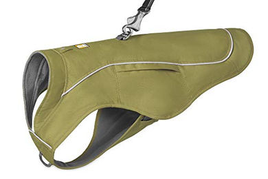 Ruffwear Overcoat Fuse 2-in-1 Hundemantel und Geschirr mit Fleece-Fütterung wasserdicht Zederngrün XS – Bild 1 von 7