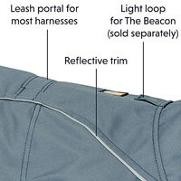Produktbild von Ruffwear Overcoat Hundemantel mit Fleecefutter in Blau Grösse L - 1 Stk.