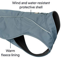 Ruffwear Overcoat Hundemantel mit Fleecefutter und wasserabweisender Funktion Blau XL – Bild 1 von 5