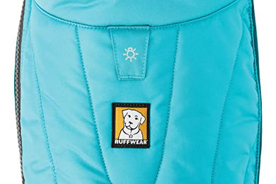 Ruffwear Powder Hound Hundemantel Hybrid-Softshelljacke Blau Türkis XS wasserabweisend – Bild 1 von 3