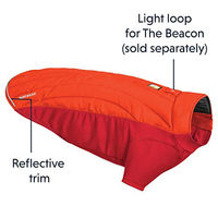 Produktbild von Ruffwear Powder Hound Hundemantel Hybrid-Softshelljacke Sockeye Red XS wasserabweisend - 1 Stk.