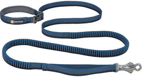 Produktbild von Ruffwear Roamer Elastische Hundejoggingleine aus Seil Blau 222/335 cm