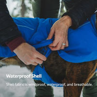 Produktbild von Ruffwear Vert Regenjacke für große Hunde, wasserdichte Winterjacke, Blau, Größe L